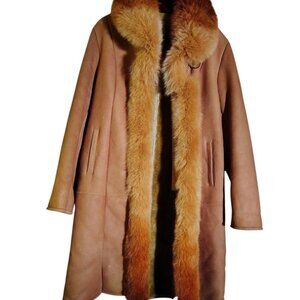 Be U Coat, Size XL, Genuine Leather/Fox Fur